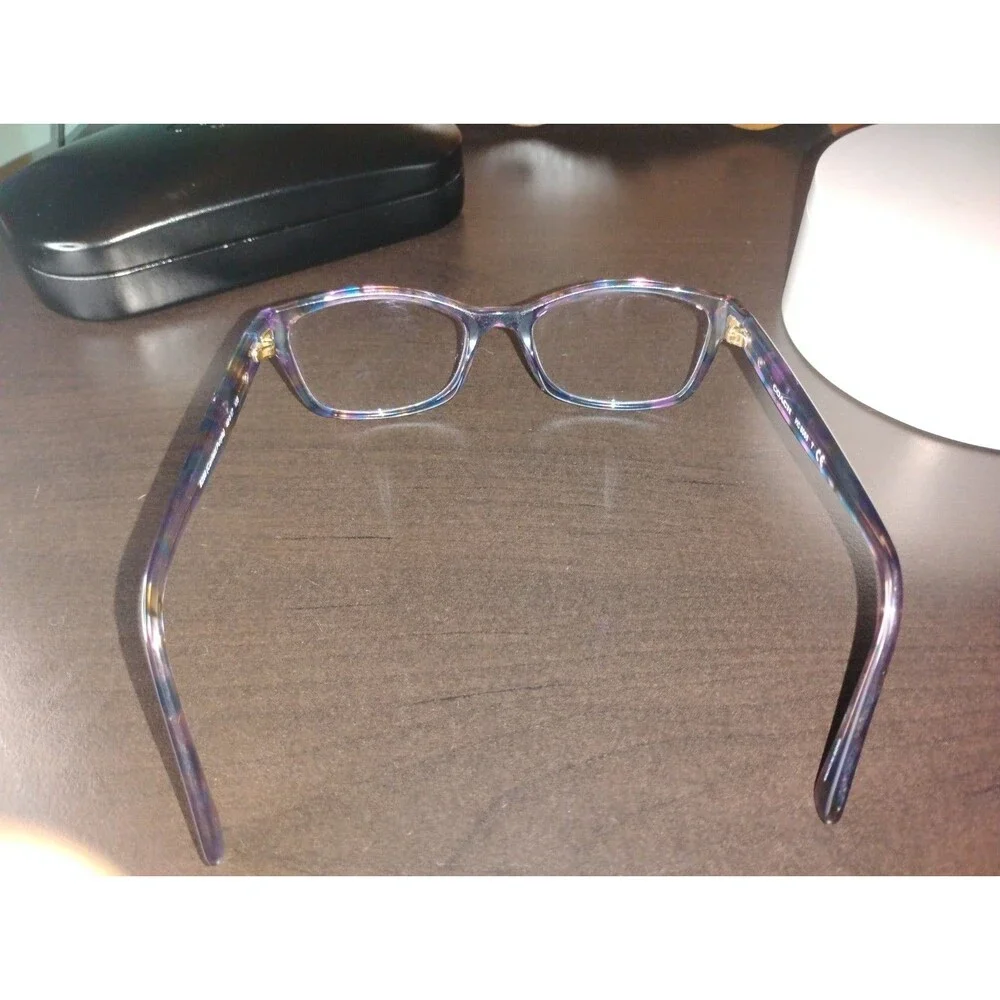 COACH EYEGLASS FRAMES HC6065-5288 CONFETTI PURPLE FRAMES ONLY- WITH COACH CASE